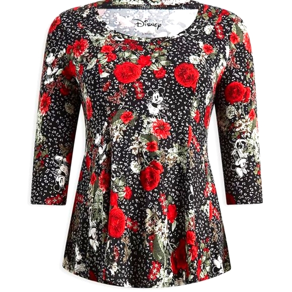 ❤️NWT VINTAGE TORRIID MICKEY MOUSE TOP FLORAL FIT & FLARE DISNEY PLUS SIZE - Picture 9 of 11